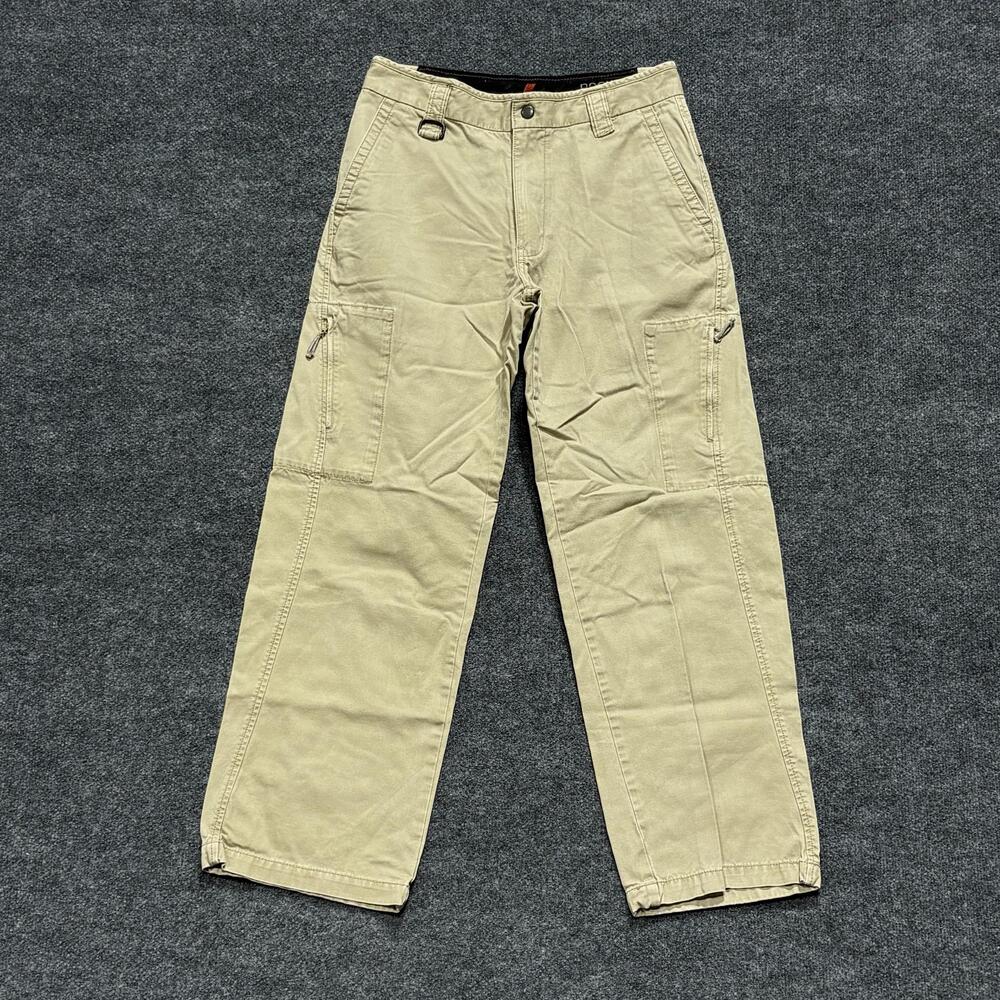 Dockers Outdoor Pants Mens 30x30 Beige Cargo Canvas Flat Front Relaxed Fit